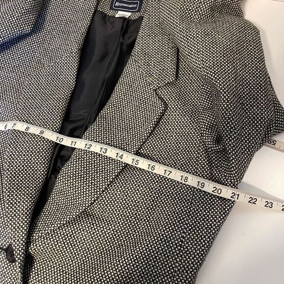 Vintage Requirements Polka Dot Textured Blazer Size 16 - Picture 6 of 6